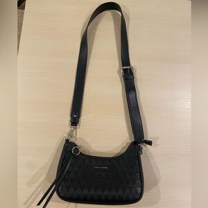 Black Purse- David Jones- silver hardware